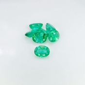 3.70 Cts. Emerald 6x4.5mm Faceted Oval Shape A Grade Gemstones Parcel - Total 7 Pcs.