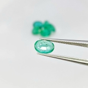 3.40 Cts. Emerald 6.5x4.5mm Faceted Oval Shape A Grade Gemstones Parcel - Total 6 Pcs.