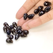  130.4 Carat Smoky Quartz 12x8mm Briolette Drop Shape AAA Grade Loose Gemstone Beads Lot - Total 25 Pcs.