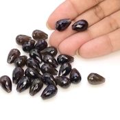  130.4 Carat Smoky Quartz 12x8mm Briolette Drop Shape AAA Grade Loose Gemstone Beads Lot - Total 25 Pcs.