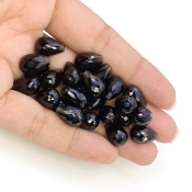  130.4 Carat Smoky Quartz 12x8mm Briolette Drop Shape AAA Grade Loose Gemstone Beads Lot - Total 25 Pcs.