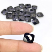  116.25 Carat Black Spinel 11x10mm Briolette Cushion Shape AA Grade Loose Gemstone Beads Lot - Total 21 Pcs.