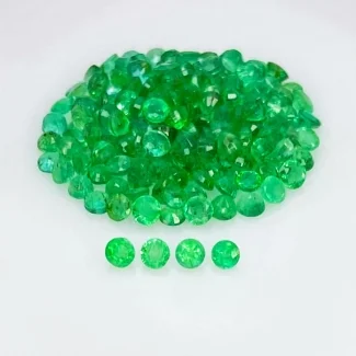  8.71 Carat Emerald 2.25mm Faceted Round Shape B Grade Gemstones Parcel - Total 165 Pcs.