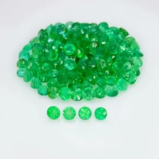 8.71 Carat Emerald 2.25mm Faceted Round Shape B Grade Gemstones Parcel - Total 165 Pcs.