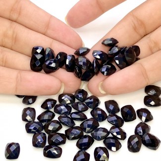 Black Onyx 9x7mm Briolette Cushion Shape AA Grade  Long Gemstone Loose Beads Lot