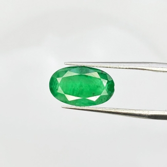  3.09 Cts. Emerald 13x8mm Faceted Oval Shape A Grade Loose Gemstone - Total 1 Pc.