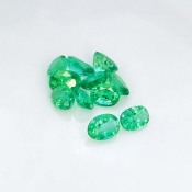 4.10 Cts. Emerald 5x3.5-5.5x4 Faceted Oval Shape A Grade Gemstones Parcel - Total 11 Pcs.