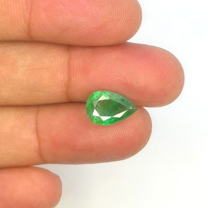  2.03 Carat Emerald 11.5x7.5mm Faceted Pear Shape A Grade Loose Gemstone - Total 1 Pc.
