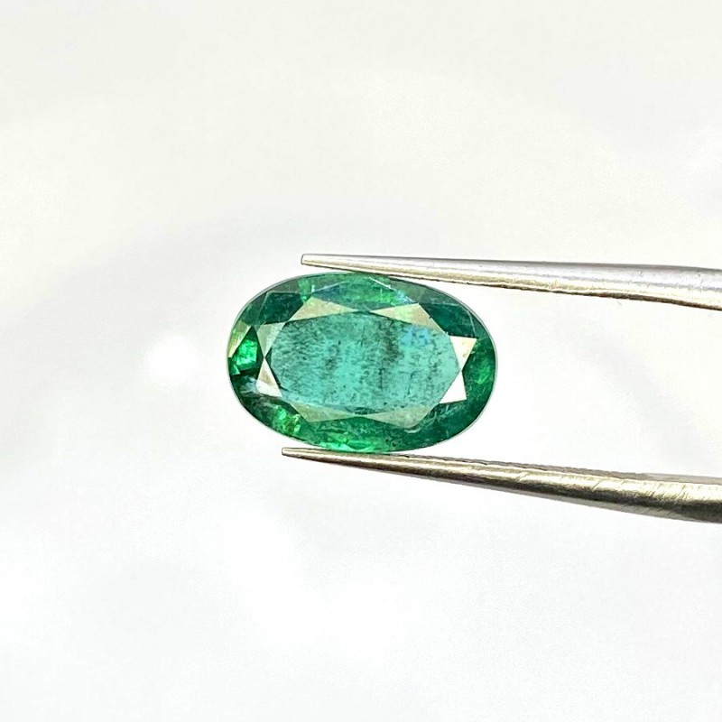  3.35 Cts. Emerald 11.50x7.50mm Faceted Oval Shape A Grade Loose Gemstone - Total 1 Pc.
