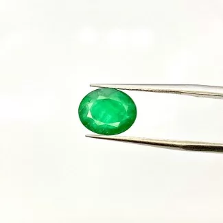 2.92 Cts. Emerald 10X8mm Faceted Oval Shape A Grade Loose Gemstone - Total 1 Pc.