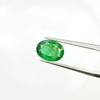  1.53 Carat Emerald 9x6.5 Faceted Oval Shape A+ Grade Loose Gemstone - Total 1 Pc.