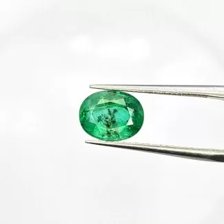 Emerald Faceted Oval Shape Loose Gemstone - 9x7mm - 1 Pc. - 2.17 Carat