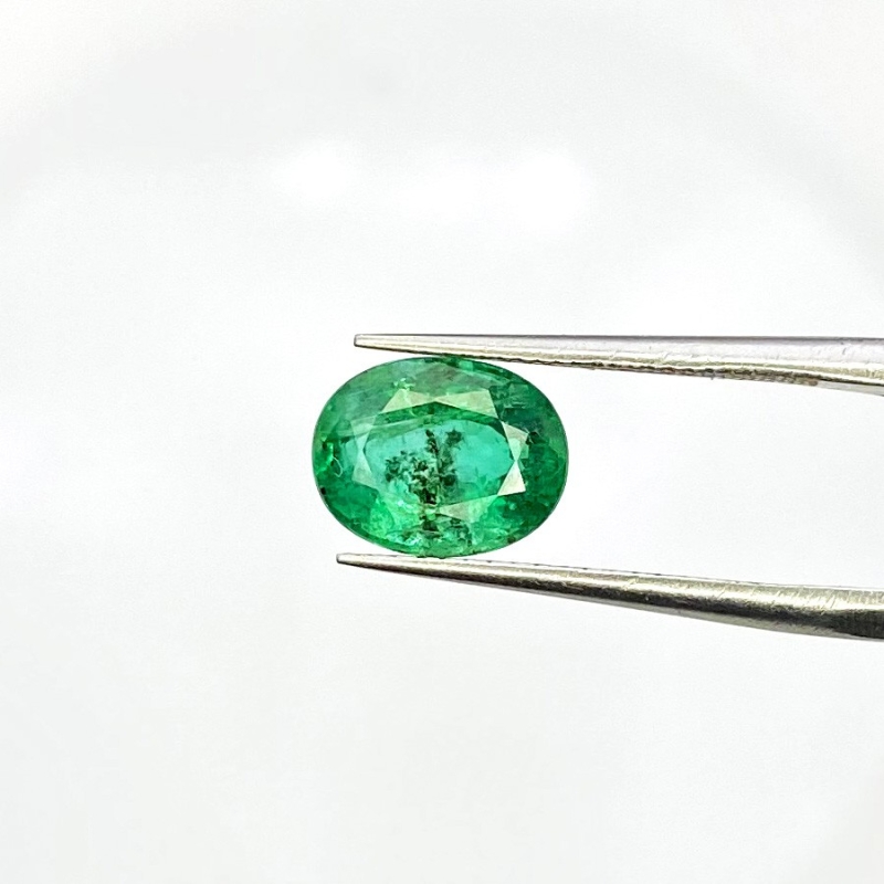  2.17 Carat Emerald 9x7mm Faceted Oval Shape A Grade Loose Gemstone - Total 1 Pc.