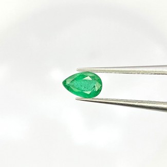Emerald Faceted Pear Shape A+ Grade Loose Gemstone - 6.76x4.42mm - 1 Pc. - 0.50 Carats