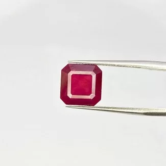 Ruby Step Cut Octagon Shape AA Grade Loose Gemstone - 9mm - 1 Pc. - 5.90 Carat