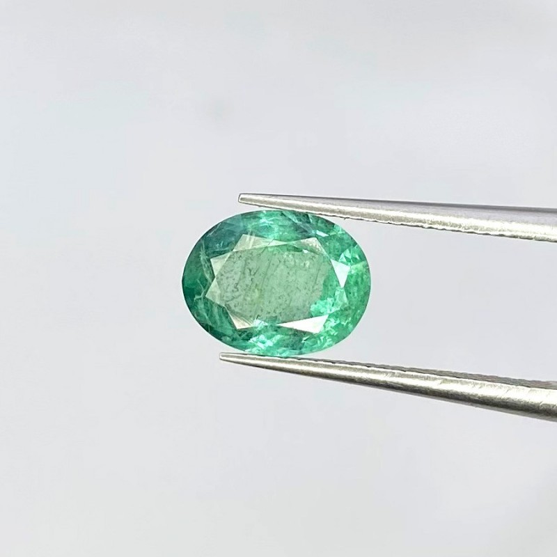  1.60 Cts. Emerald 9x7mm Faceted Oval Shape A Grade Loose Gemstone - Total 1 Pc.