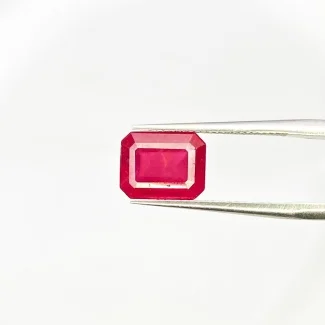  3.45 Carat Ruby 9x7mm Step Cut Octagon Shape AA Grade Loose Gemstone - Total 1 Pc.