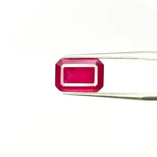  4.90 Carat Ruby 10.5x7.5mm Step Cut Octagon Shape AA Grade Loose Gemstone - Total 1 Pc.