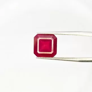 Ruby Step Cut Octagon Shape AA Grade Loose Gemstone - 9.5mm - 1 Pc. - 6.05 Carat