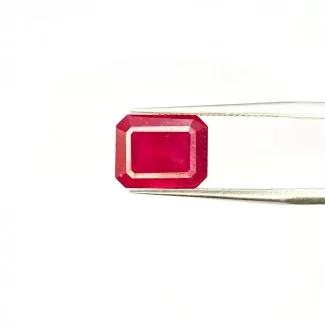  6.25 Carat Ruby 10x8mm Step Cut Octagon Shape AA Grade Loose Gemstone - Total 1 Pc.