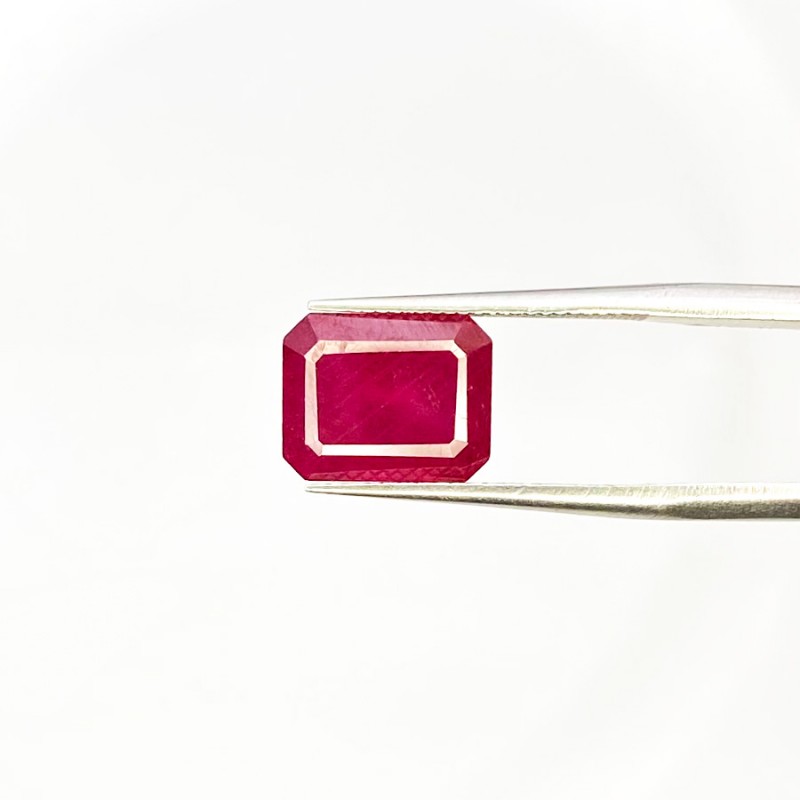 Ruby Step Cut Octagon Shape AA Grade Loose Gemstone - 10x8mm - 1 Pc. - 5.80 Carat