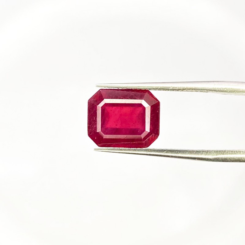  6 Carat Ruby 10.5x8.5mm Step Cut Octagon Shape AA Grade Loose Gemstone - Total 1 Pc.