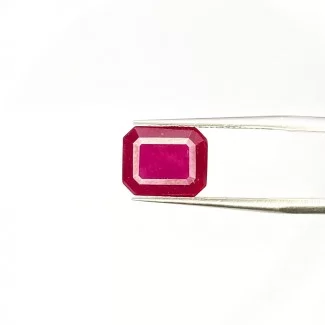 Ruby Step Cut Octagon Shape AA Grade Loose Gemstone - 10x8mm - 1 Pc. - 5 Carat