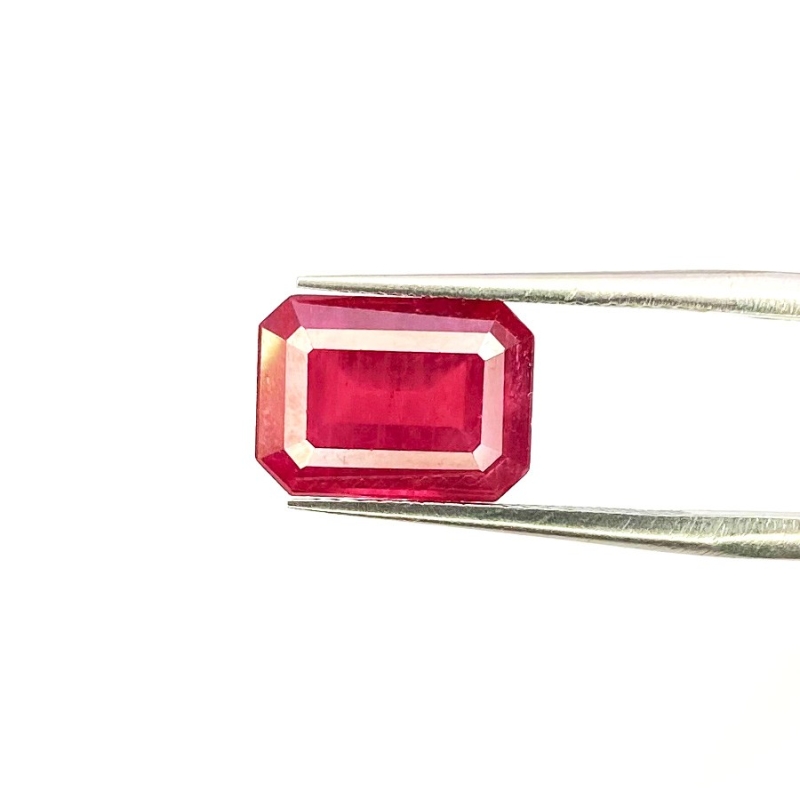  6.15 Carat Ruby 11x8mm Step Cut Octagon Shape AA Grade Loose Gemstone - Total 1 Pc.