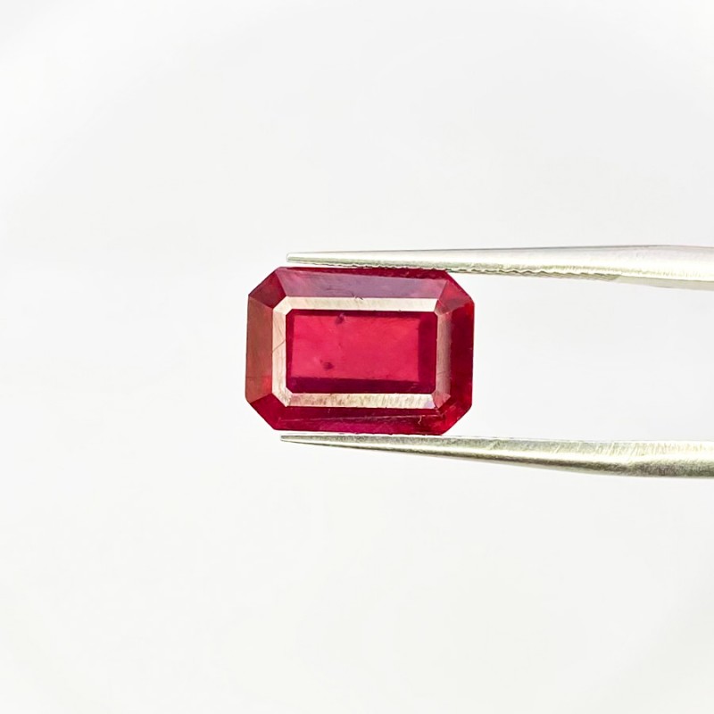 Ruby Step Cut Octagon Shape AA Grade Loose Gemstone - 11x8mm - 1 Pc. - 6.35 Carat