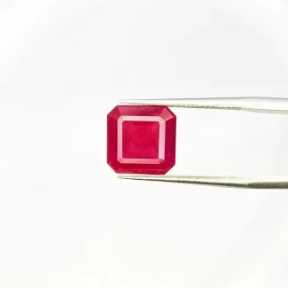 Ruby Step Cut Octagon Shape AA Grade Loose Gemstone - 9mm - 1 Pc. - 6.30 Carat