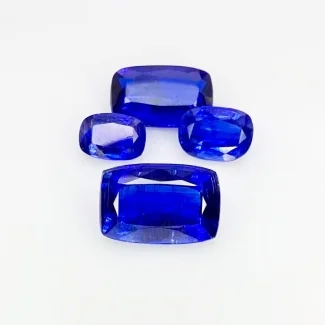 10.86 Carat Kyanite 7x5-12x8mm Faceted Cushion Shape AA Grade Gemstones Parcel - Total 4 Pcs.