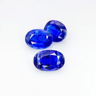 9.45 Cts. Kyanite 9.5x7.5-10.5x7mm Faceted Oval Shape A Grade Gemstones Parcel - Total 3 Pcs.