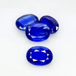 11 Cts. Kyanite 9.5x7-10x7.5mm Faceted Oval Shape A Grade Gemstones Parcel - Total 4 Pcs.