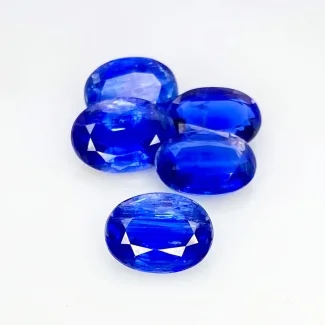13.40 Cts. Kyanite 9.5x7-10.5x7.5mm Faceted Oval Shape AA Grade Gemstones Parcel - Total 5 Pcs.
