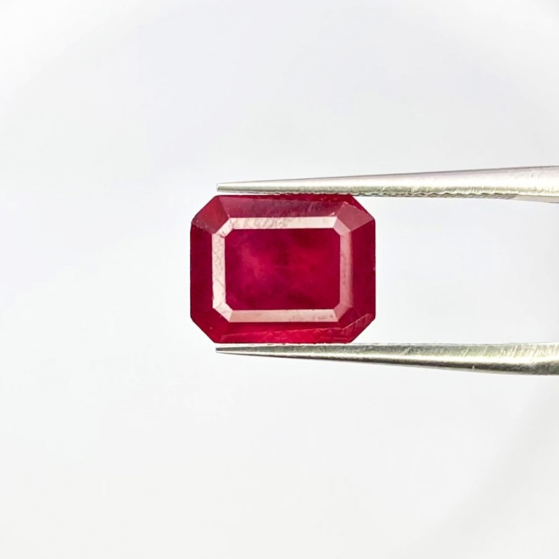  6.15 Carat Ruby 10x8mm Step Cut Octagon Shape AA Grade Loose Gemstone - Total 1 Pc.