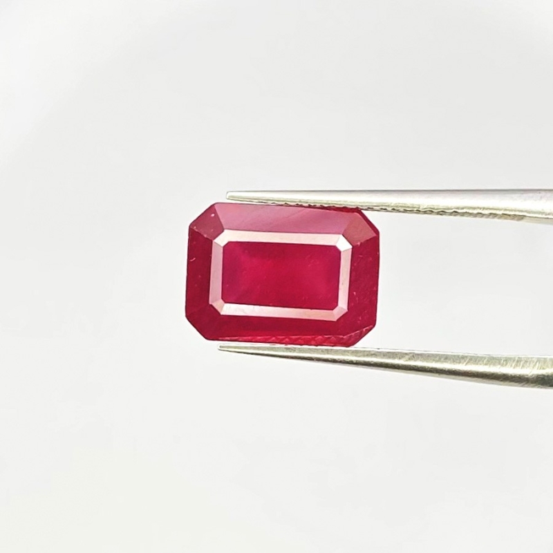  4.55 Carat Ruby 10.5x7.5mm Step Cut Octagon Shape AA Grade Loose Gemstone - Total 1 Pc.