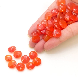  194.5 Carat Carnelian 11-11.5mm Briolette Round Shape AA Grade Loose Gemstone Beads Lot - Total 53 Pcs.