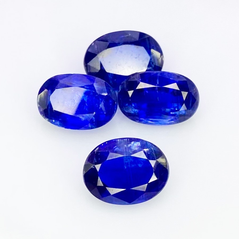 16 Cts. Kyanite 11x7-11x8.5mm Faceted Oval Shape AA Grade Gemstones Parcel - Total 4 Pcs.