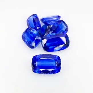 12.72 carat Kyanite 5x7-7x10mm Faceted Cushion Shape AA Grade Gemstones Parcel - Total 7 Pcs.