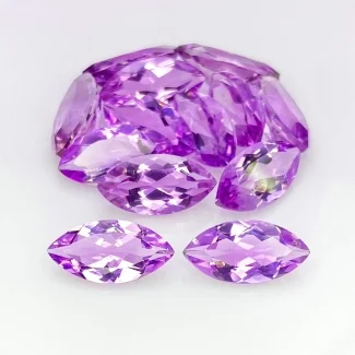 48.45 Cts. Brazilian Amethyst 16x8mm Faceted Marquise Shape AA+ Grade Gemstones Parcel - Total 13 Pcs.
