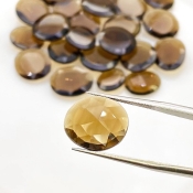 81.55 Cts. Smoky Quartz 11-15mm Faceted Irregular Shape AAA Grade Gemstones Parcel - Total 25 Pcs.