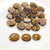 81.55 Cts. Smoky Quartz 11-15mm Faceted Irregular Shape AAA Grade Gemstones Parcel - Total 25 Pcs.