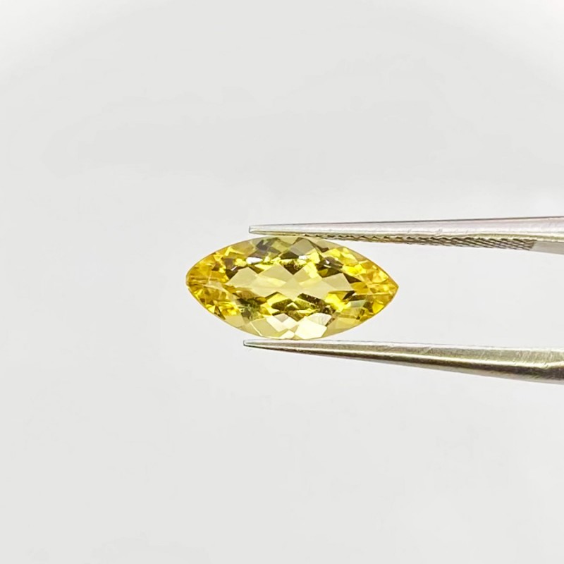 1.44 Carat Yellow Beryl 12x6mm Faceted Marquise Shape AAA Grade Loose Gemstone - Total 1 Pc.