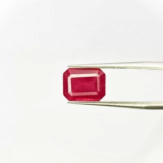 Ruby Step Cut Octagon Shape AA Grade Loose Gemstone - 9.5x7.5mm - 1 Pc. - 4.30 Carat