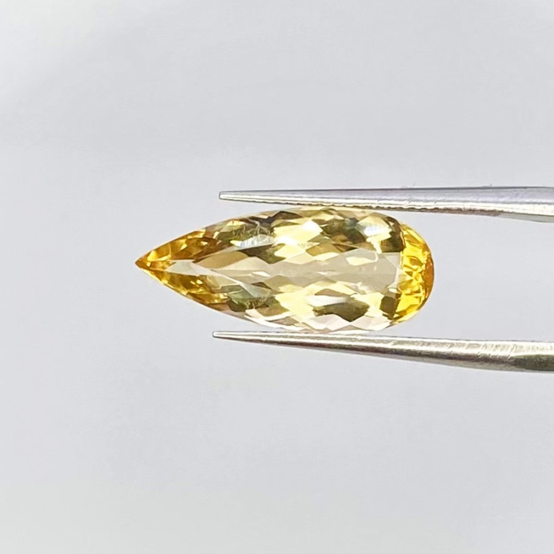 3.10 Carat Yellow Beryl 17x7.5mm Faceted Pear Shape AAA Grade Loose Gemstone - Total 1 Pc.