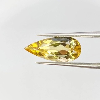 2.85 Carat Yellow Beryl 16x7.5mm Faceted Pear Shape AAA Grade Loose Gemstone - Total 1 Pc.
