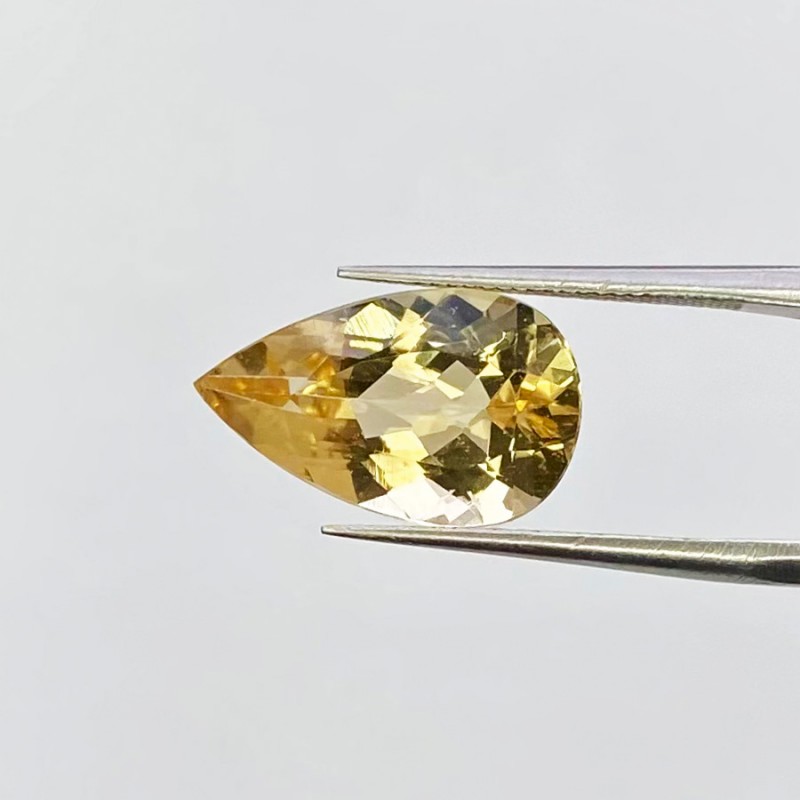 Yellow Beryl Faceted Pear Shape AAA Grade Loose Gemstone - 15.5x9.5mm - 1 Pc. - 4.90 Carat