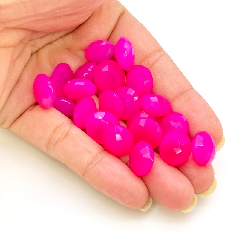  134.60 Carat Raspberry Chalcedony 12mm Briolette Round Shape AAA Grade Loose Gemstone Beads Lot - Total 21 Pcs.