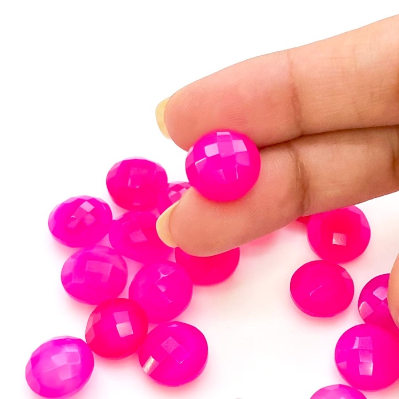  134.60 Carat Raspberry Chalcedony 12mm Briolette Round Shape AAA Grade Loose Gemstone Beads Lot - Total 21 Pcs.