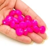  134.60 Carat Raspberry Chalcedony 12mm Briolette Round Shape AAA Grade Loose Gemstone Beads Lot - Total 21 Pcs.